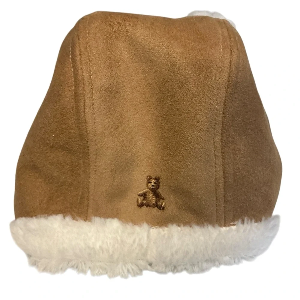 Gap baby brown faux fur lined hat 3 mos